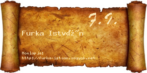 Furka István névjegykártya